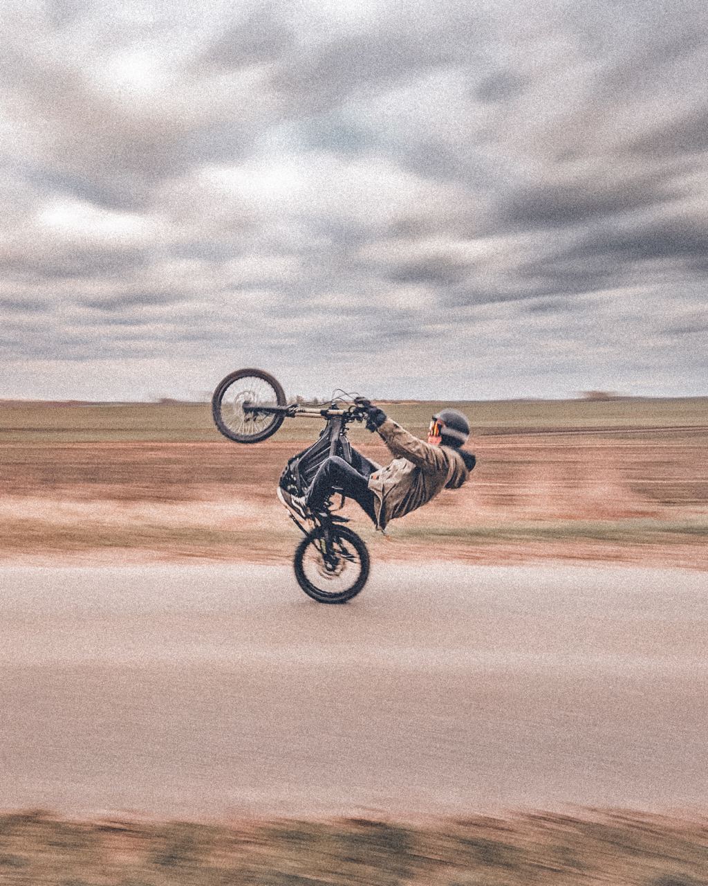 Me doing a Wheelie with a electric Bike